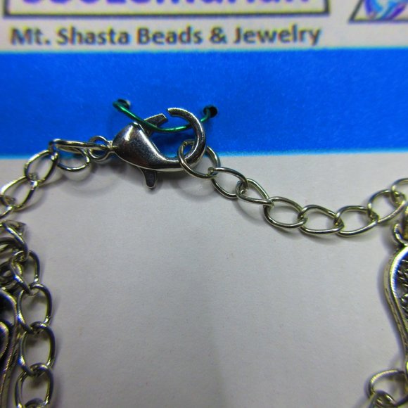 Hamsa Protection Hand Charms Jewelry Bracelet Adjustable Lobster Claw Clasp - Picture 3 of 4